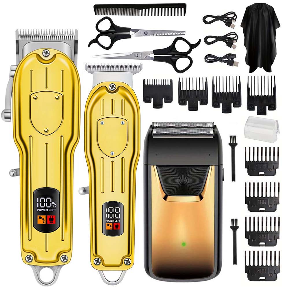 Men'S Grooming Kits - Professionele haarknipperset met LCD-display, snoerloze baardtrimmer