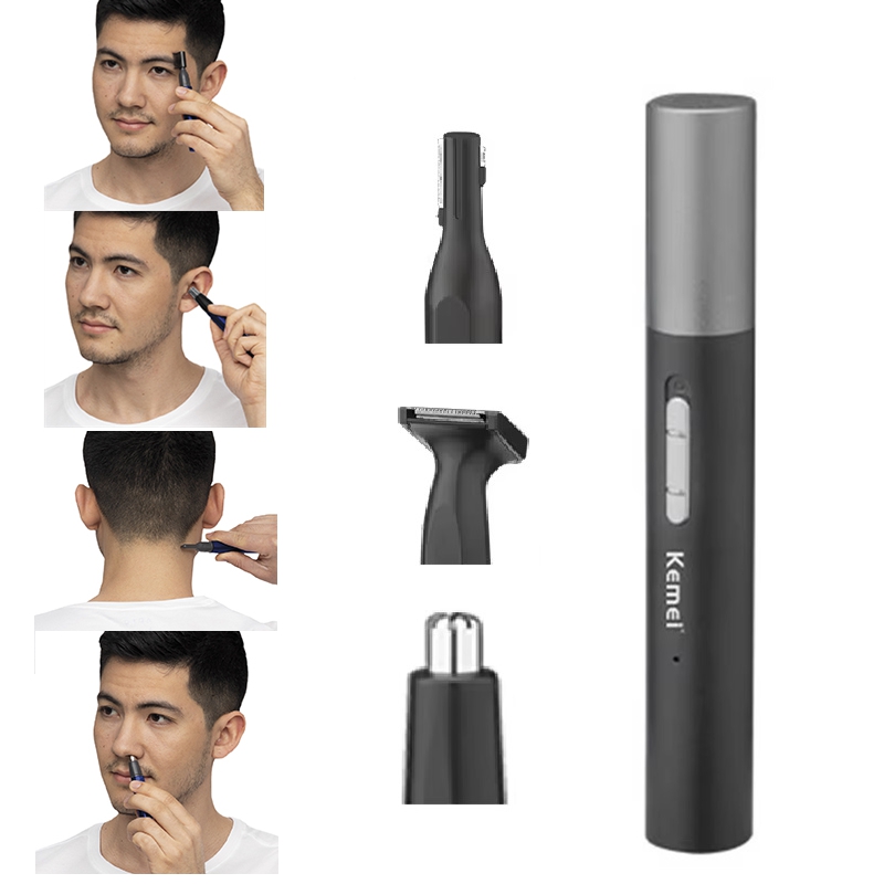 Men'S Grooming Kits - Kemei Pro Oplaadbare Neushaartrimmer Pen Baardverzorgingsset