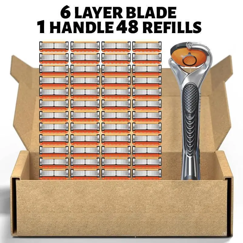 Men Grooming Full Body - 48-pack vervangende scheermesjes voor heren met