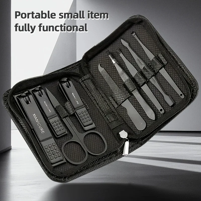 Men'S Grooming Products - 9-delige manicure- en pedicureset, nagelverzorgingsset voor