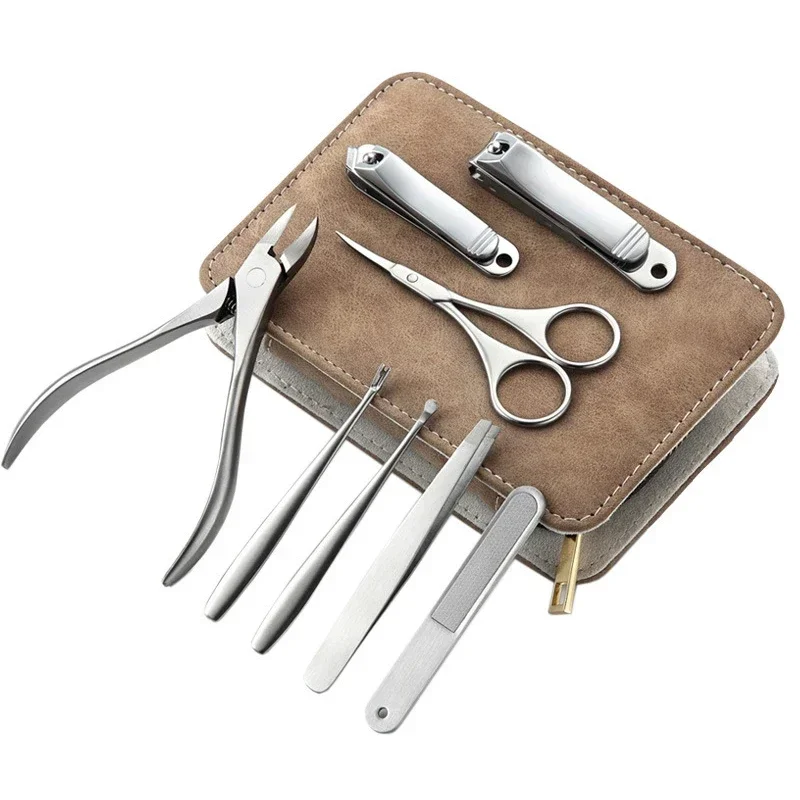 Men'S Grooming Products - 8/12 stuks professionele manicureset roestvrijstalen nagelverzorgingsset