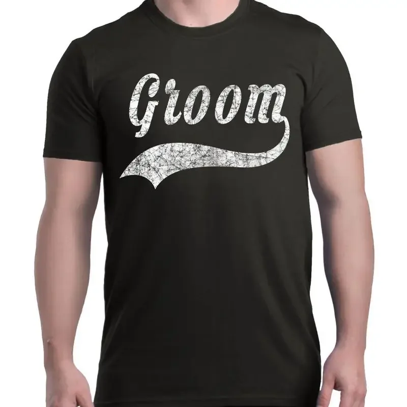 Men'S Grooming For Engagement - Witte bruidegom T-shirt bruiloft vrijgezellenfeest verloofde