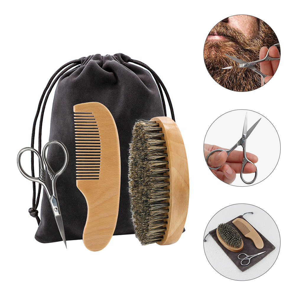 Men'S Grooming Kits - 1Set Professionele Baardverzorgingsset voor Mannen Inclusief