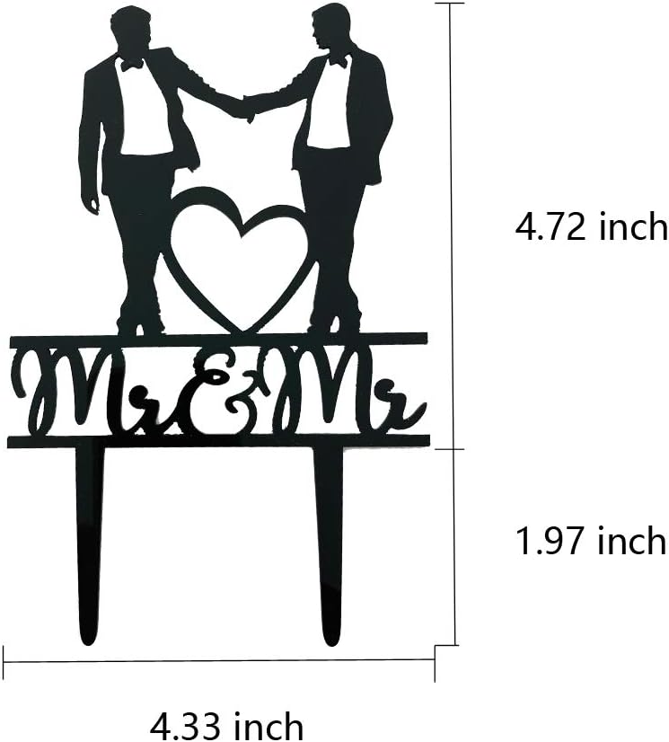Mr & Mr Cake Topper, zwart acr - Men'S Grooming For Engagement recensie en prijs