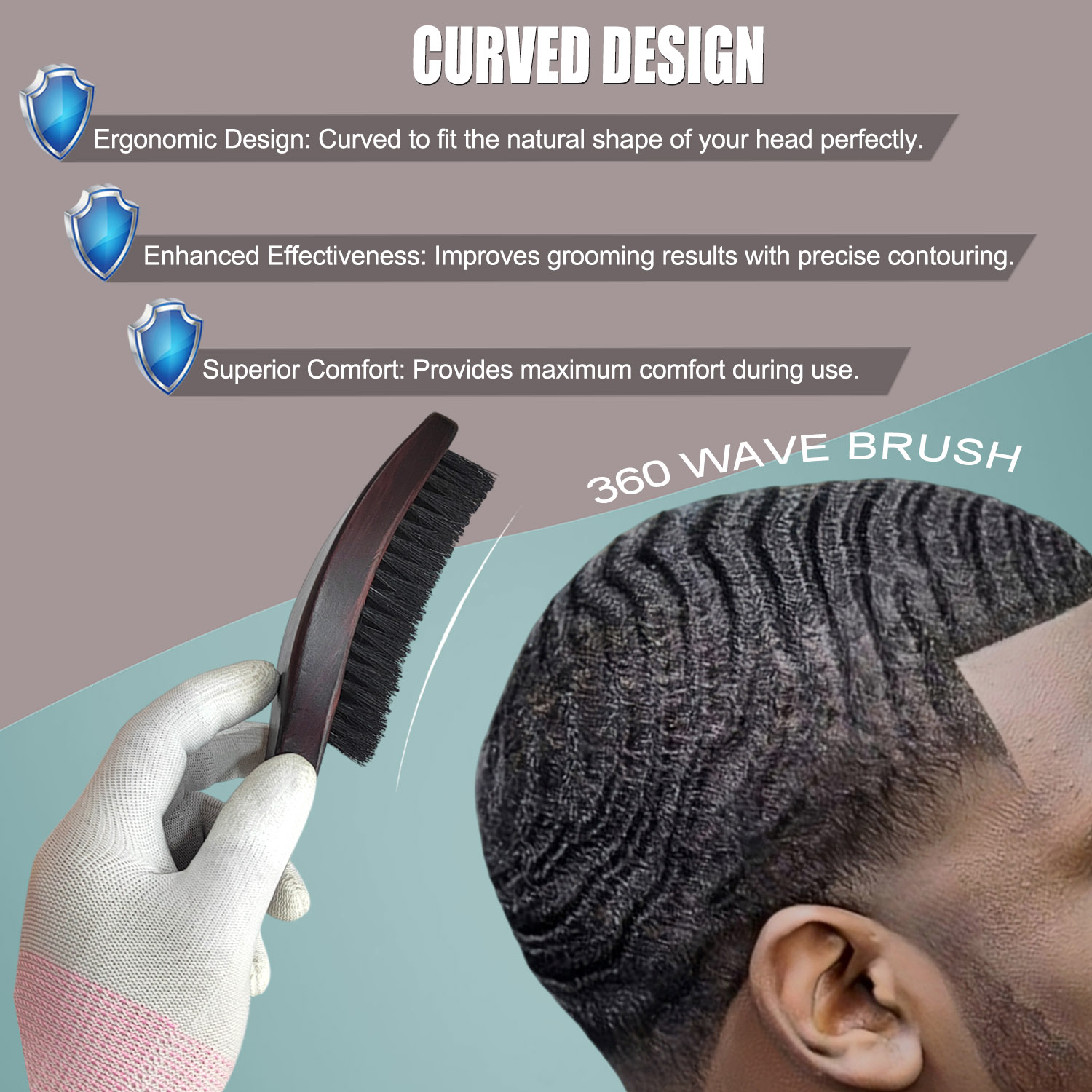Gracemen 360 Wave Brush Geboge - Men'S Grooming Hair recensie en prijs