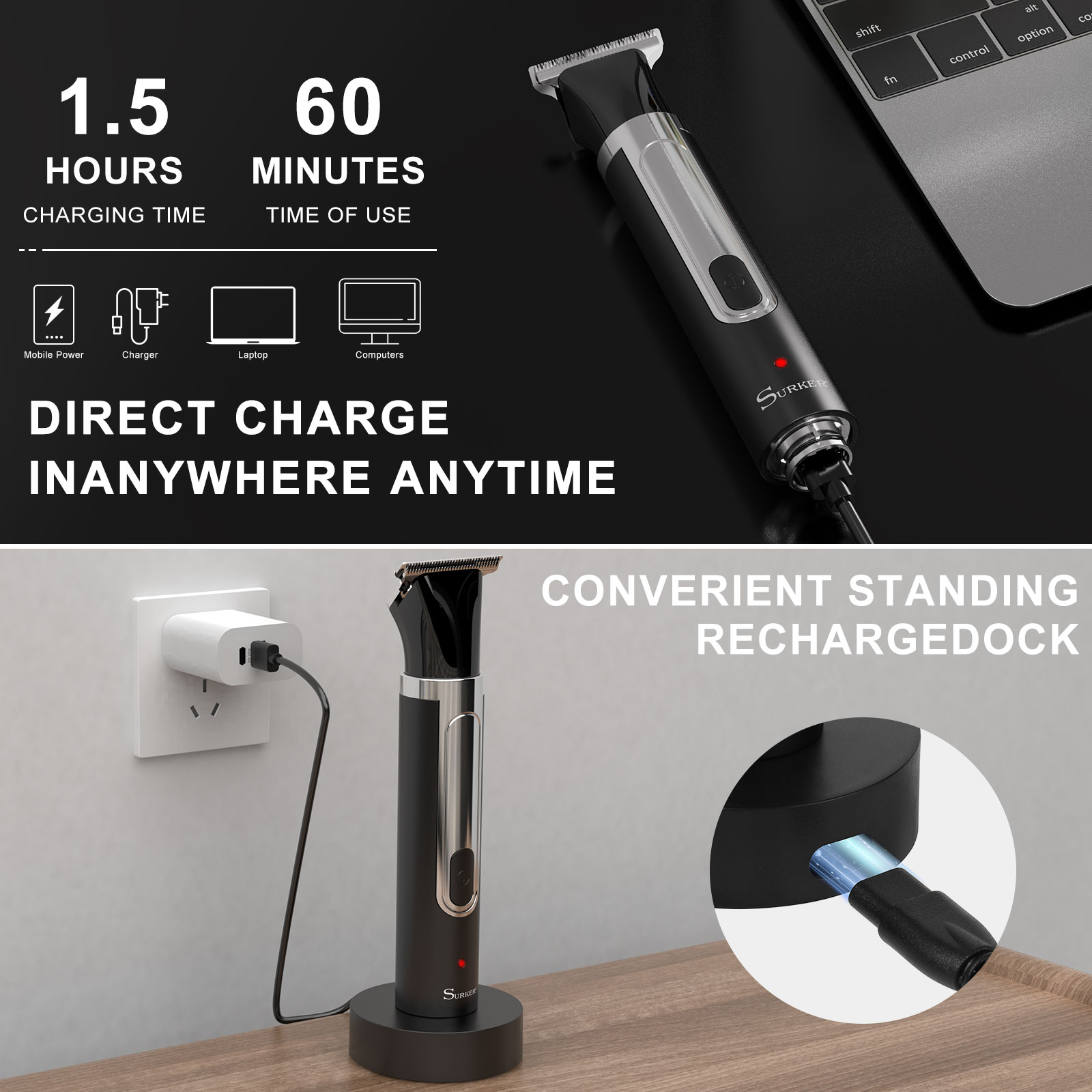 Surker 4-in-1 scheerapparaat v - Men Grooming Full Body recensie en prijs